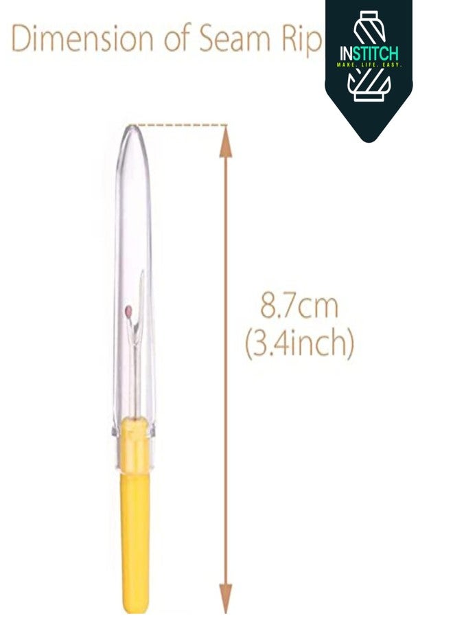 INSTITCH Stitch Opener, Seam Ripper, Seam Opener, Opener for Tailoring, Stitch Remover Tool - Multi Colour- (Pack of 4) - Image 2